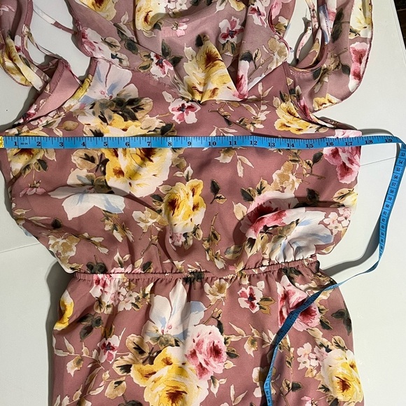 Miley + Molly Floral Maxi Dress in Pink and Yellow size small - Picture 9 of 9